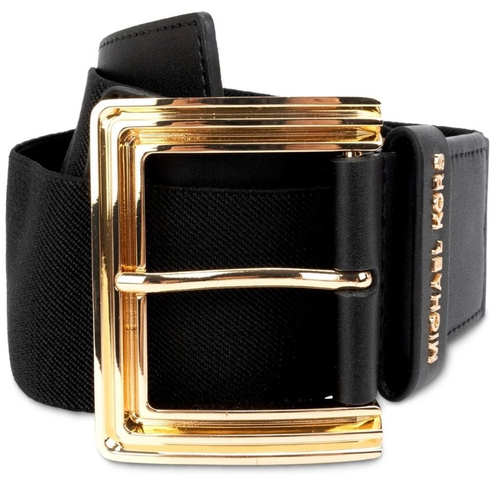 Michael Kors Women's Stretch Belt - Black / Gold